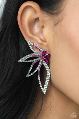 Twinkling Tulip - Pink Earring  - Paparazzi Accessories