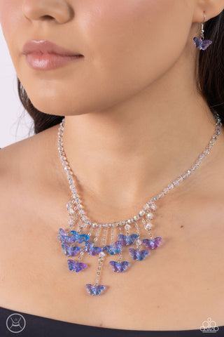 Majestic Metamorphosis - Blue Butterfly 🦋 Necklace  - Paparazzi Accessories