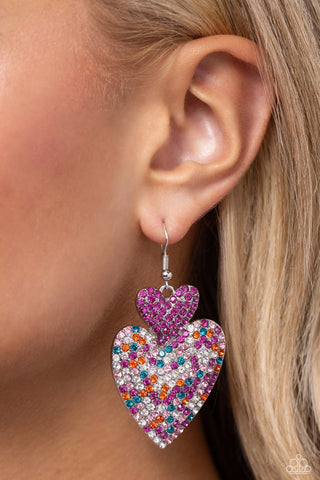 Flirting Flourish - Pink Heart 💕 Necklace  - Paparazzi Accessories