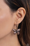 DRAWN to the Wind - Copper Butterfly Necklace  - Paparazzi Accessories
