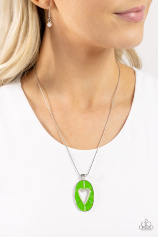 Airy Affection - Green Heart Necklace 💚  - Paparazzi Accessories