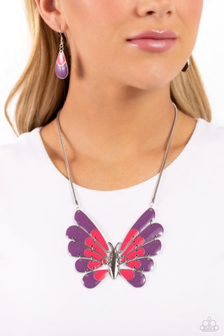 Moth Maven - Purple Butterfly Necklace 🦋  - Paparazzi Accessories