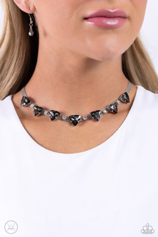 Strands of Sass - Silver Choker Necklace  - Paparazzi Accessories