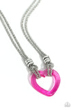 Lead with Your Heart - Pink Necklace  - Paparazzi Accessories