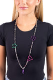 Shape the Future - Purple Lanyard Necklace  - Paparazzi Accessories