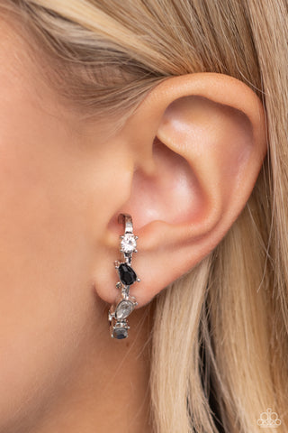Trendy Twists - Black Earring - Paparazzi Accessories