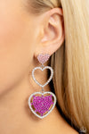 Couples Celebration - Pink Heart 💕 Earring  - Paparazzi Accessories