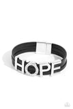 Hopeful Haute - Black Bracelet  - Paparazzi Accessories