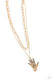 Giving a Hand - Gold Necklace  - Paparazzi Accessories