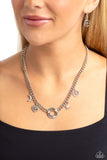 Trust in Miracles - White Charm Inspirational Necklace  - Paparazzi Accessories