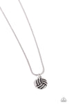 Bump, Set, Shimmer! - White Volleyball 🏐 Necklace  - Paparazzi Accessories
