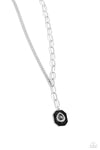 Hexagonal Hallmark - Silver Necklace  - Paparazzi Accessories