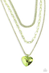Caring Cascade - Green Heart 💚 Necklace  - Paparazzi Accessories
