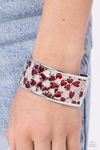 Penchant for Patterns - Red Heart ❤️ Bracelet  - Paparazzi Accessories