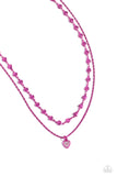 Cupid Combo - Pink Heart Necklace  - Paparazzi Accessories