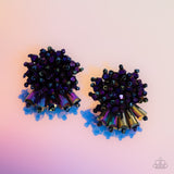Streamlined Sass - Purple Earring  - Paparazzi Accessories