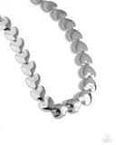 Heirloom Hearts - Silver Necklace  - Paparazzi Accessories