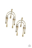 Artifacts of Life - Brass Earring - Paparazzi Accessories