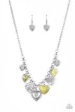 Paparazzi Accessories - Grow Love & Garden Hearts - Yellow Necklace & Bracelet Set