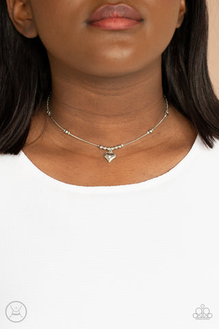 Paparazzi Accessories  - Casual Crush - Silver Necklace