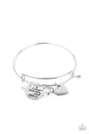 Come What May and Love It - White Bracelet - Paparazzi Accessories