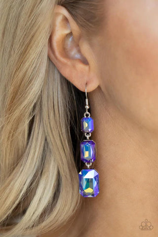 Paparazzi Accessories - Cosmic Red Carpet - Blue Earrings