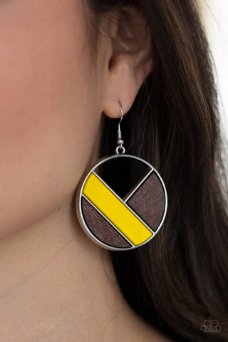 Paparazzi Accessories  - Dont Be MODest - Yellow Earring