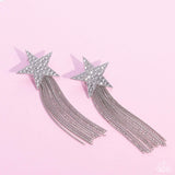 Paparazzi Accessories  - Superstar Solo - White Earring