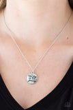 Paparazzi Accessories  - Find Joy - Silver Inspirational Necklace