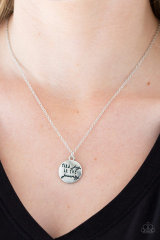 Paparazzi Accessories  - Find Joy - Silver Inspirational Necklace