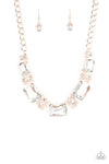 Paparazzi Accessories - FLAWLESSLY FAMOUS - MULTI IRIDESCENT RHINESTONE GEM - MULTI NECKLACE - SEPTEMBER 2021 LIFE OF THE PARTY