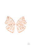 Paparazzi Accessories  - Butterfly Frills - Copper Earring