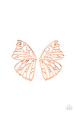 Paparazzi Accessories  - Butterfly Frills - Copper Earring