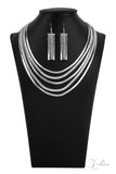 Paparazzi Accessories  - Persuasive Zi Collection - Silver Necklace
