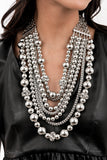 Paparazzi Accessories  - The Liberty π½ Zi Collection Necklace  - Silver