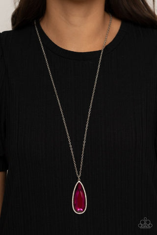 Paparazzi Accessories  - Watch Out For REIGN - Pink Necklace