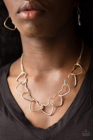 Paparazzi Accessories  - Unbreak My Heart - Rose Gold Necklace