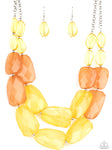 Gives Me Chills - Yellow Necklace - Paparazzi Accessories