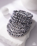 Record-Breaking Beam - Silver Zi Collection Coil Bracelet - Empire Encore Bring Back Exclusive - Paparazzi