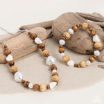 Paparazzi Accessories  - All In WOOD Time & Take A WOOD Look - Brown Necklace and Bracelet Set