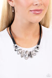 Sliding Splendor - Black Necklace - Paparazzi Accessories