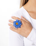 Petal Privilege - Blue Ring - Paparazzi Accessories