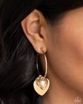 Casually Crushing - Gold Hoop Earring - Paparazzi Accessories