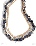 Denim Danger - Gold Necklace - Paparazzi Accessories