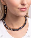 Denim Danger - Gold Necklace - Paparazzi Accessories