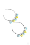 Bemusing Butterflies - Blue Hoop Earring - Paparazzi Accessories