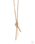 Knotted Keeper - Gold Necklace - Paparazzi Accessories