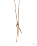 Knotted Keeper - Gold Necklace - Paparazzi Accessories