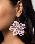 Refined Recognition - Pink Flower Earring 🌸 - Paparazzi Accessories