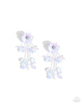 Floral Future - White Earring - Paparazzi Accessories